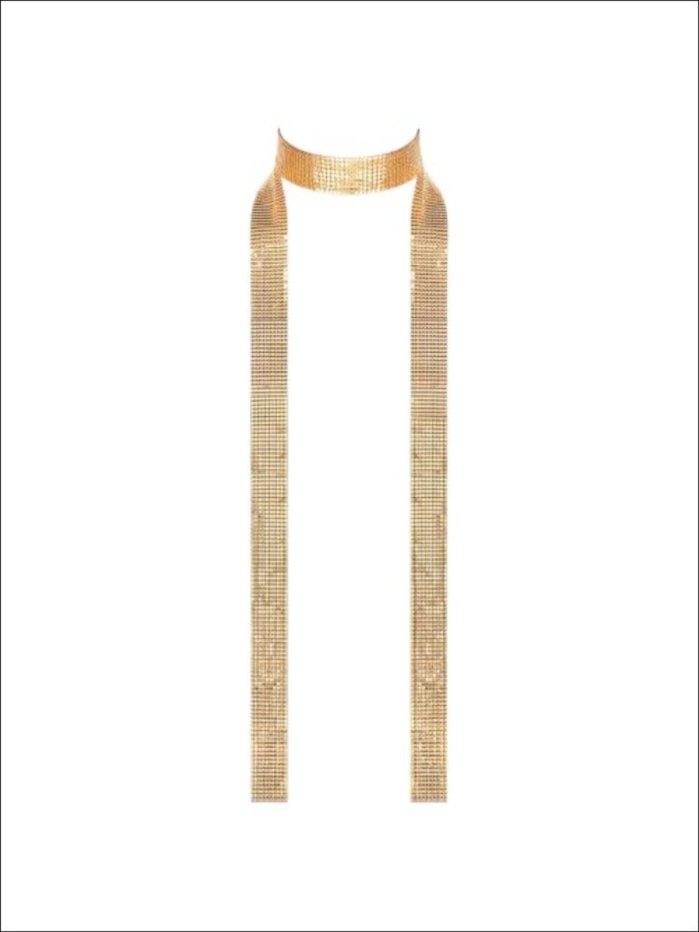 Metal Sequin Long Skinny Scarf Necktie Belt Sparkly Glitter